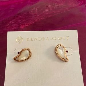 Kendra Scott drusy rose gold earrings
